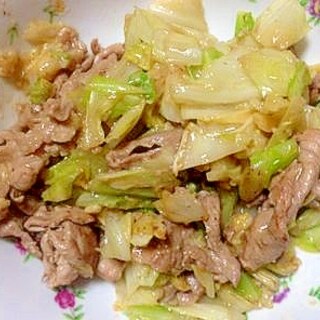 春キャベツと豚肉の味噌ゴマ油炒め